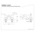 thumbnail image 2 of Kingston Brass GKB622LP 4 in. Centerset Bathroom Faucet, Polished Brass, 2 of 2