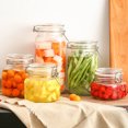 thumbnail image 3 of 500ML Clear Square Glass Jars Storage Container with Stainless Steel Buckle for Sealing, 3 of 9