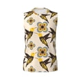 thumbnail image 6 of Picia Yellow Flowers Hummingbird mens Cotton Tank Undershirts , Moisture-wicking Ribbed Tanks, Lightweight Cotton Tank Undershirts-Large, 6 of 8