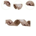 thumbnail image 6 of yotijay Christmas Ribbon Christmas Tree Decor 2 inch Wide Linen Ribbon for Gift Wrapping Brown, 6 of 9