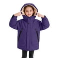 thumbnail image 5 of CPNG Kids Plush Lined Jacket Long Warm Puffer Jacket Winter Windproof Waterproof Parka Snow Coat Boys Warm Thicken Fleece Tops Girls Sherpa Outdoor Tops, 5 of 7