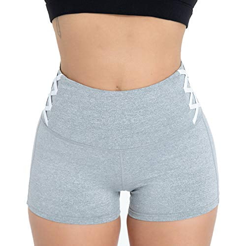 Kaleilo Kipro Yoga Shorts for Women Workout Shorts Tummy Control Running Shorts with Side Pockets