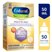 Enfamil Poly-Vi-Sol 8 Multi-Vitamins & Iron Supplement Drops for Infants & Toddlers, Supports Growth & Development, 50 mL Dropper Bottle