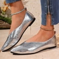 thumbnail image 6 of longantii Mary Jane Shoes Women Slip on Dressy Ballerina Flats 2026 New Trendy Non-Slip Shoes for Office Casual Work Silver, 6 of 9