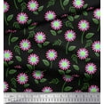thumbnail image 2 of Soimoi polyester Crepe Fabric Leaves & Aster Floral Fabric Prints By Yard 52 Inch Wide, 2 of 3