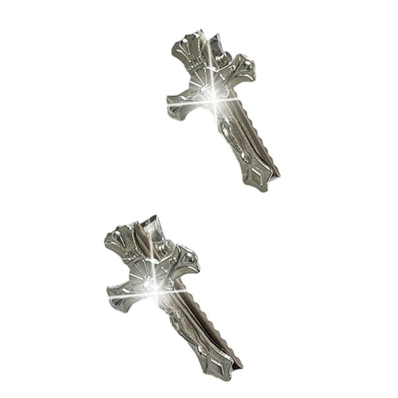 Jesscasday Metal Cross Hairclip Fashion Hair Barrettes Girls Snap Side Clip Hair Decoration