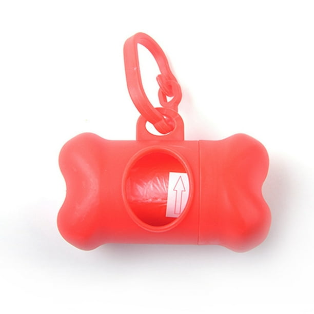 10PCS Pet Waste Bag Dispenser Portable Bone Shape Dog Poop Bag