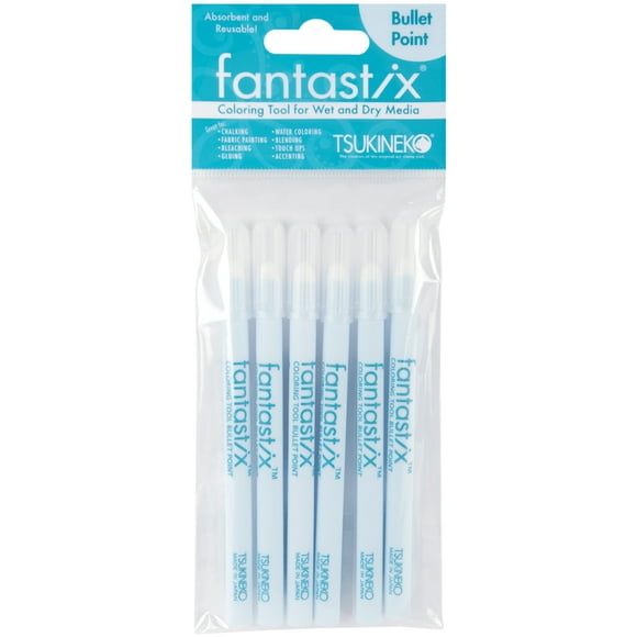 Tsukineko 6-Pack Fantastix Bullet Tip pour Tout Usage Encre