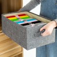thumbnail image 1 of Caja de almacenamiento de ropa de acabado Caja de almacenamiento de tela para ropa tipo cajón Caja de almacenamiento plegable para el hogar, 1 of 5