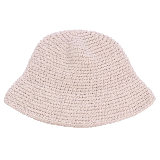 1 sombrero de cubo tejido de paja para mujer, cálido y de invierno para exteriores.