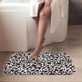 thumbnail image 4 of Black White Cow Luxury Flannel Bathroom Mats 16x24, Extra Soft and Absorbent Non-Slip Shower Rug for Bathroom Floor, 4 of 8