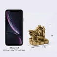 thumbnail image 2 of BRASSTAR 3.3\u201d(H) Ruyi Laughing Buddha and Turtle-Wealth Good Fortune Health Buddha Statue for Home Office Decor TQZDPT72, 2 of 7