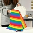 thumbnail image 6 of Dreamtimes Rainbow Striped Kitchen Towel, Dish Towels Quick Drying Tea Towels Absorbent Hand Towels for Kitchen Sink Dinner Table 28 x 18 Inches, Set of 6, 6 of 7
