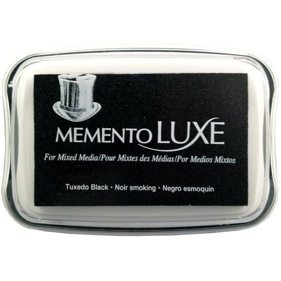 Tsukineko Memento Luxe Mixed Media Inkpad, Smoking Noir