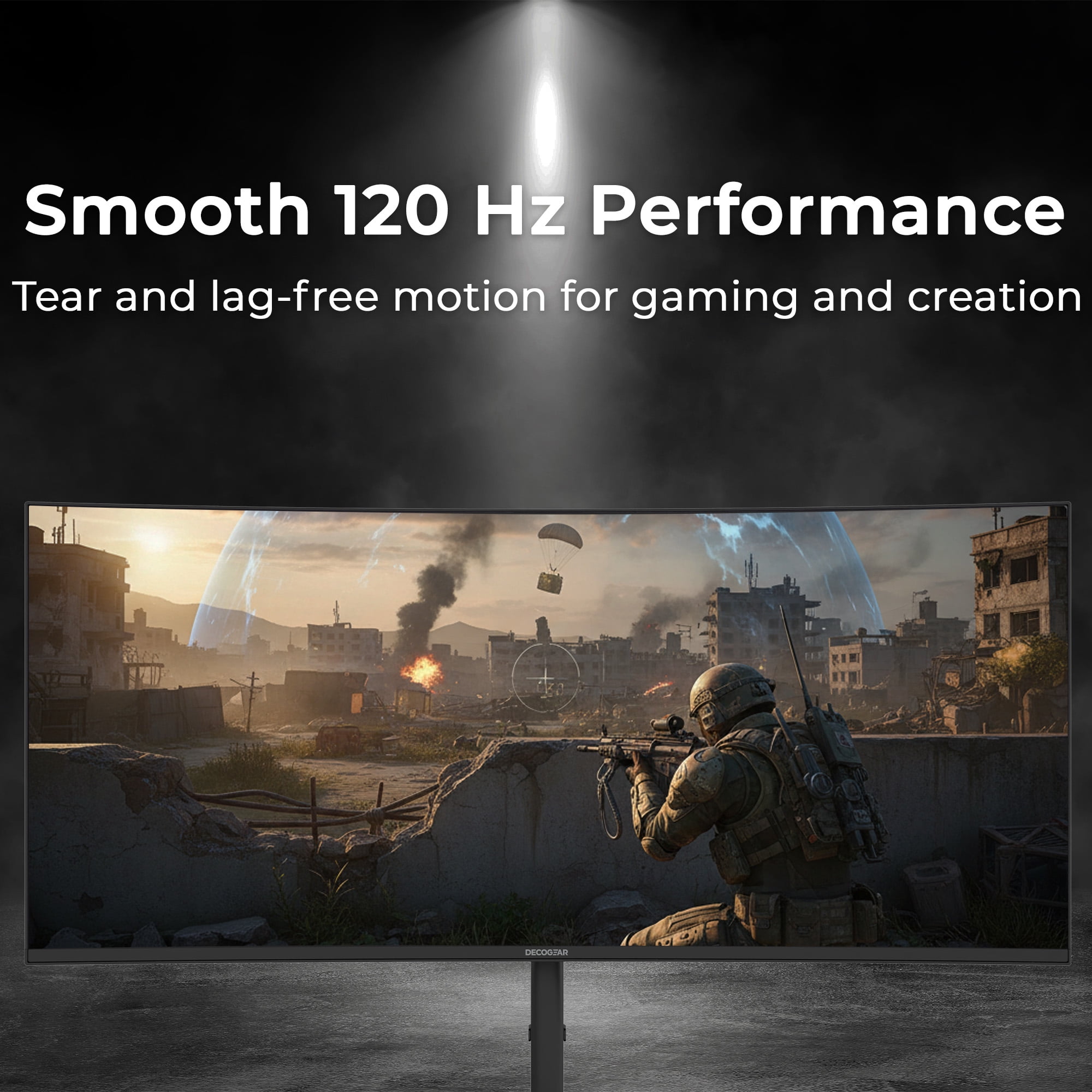 Deco Gear 40” Curved 5K2K Nano IPS Monitor, 5120×2160 Ultrawide 21:9 Display, 120Hz, 65 W USB-C PD, HDR, Adaptive Sync, Built-in Speakers