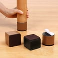 thumbnail image 4 of Heavy Duty Carbon Steel Furniture Risers, Ergonomic Height Adjustment for Improved Accessibility and Comfort, Square Brown Furniture Leg Raiser, Non-Damaging Installation, 4 of 5