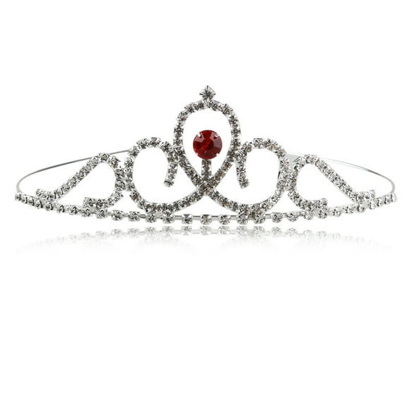 FRCOLOR Rhinestone Crystal Wedding Tiara Flower Girl Headband 1 Set Pageant Crown