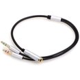 thumbnail image 2 of GHSDFBB Headset Splitter Cable for PC 3.5mm Jack Headphones Adapter Convertors forPC 3.5mm Female with Headphone/Microphone Transform to 2 Dual 3.5mm Male for Computer Y Splitter Audio(Silver), 2 of 7