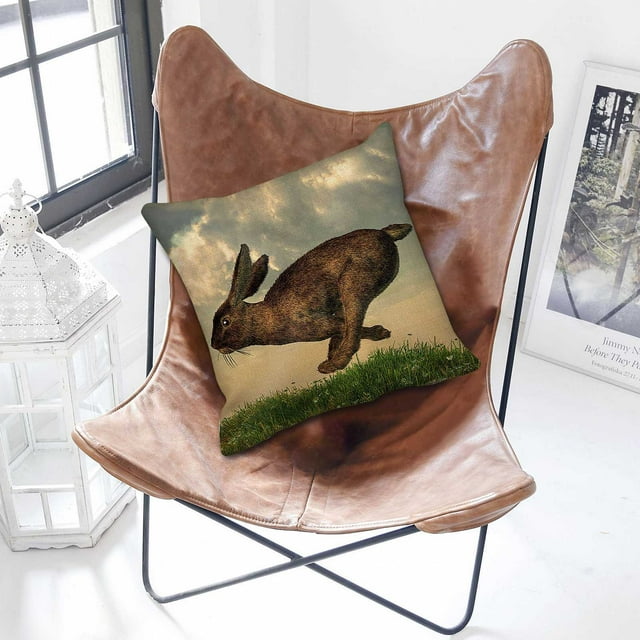 Easter Linen Pillow Cover Christmas Decor Rabbit Pattern Pillow Cover Celebrate Valentine's Day valentines day gifts
