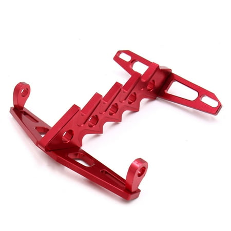 Cnc Metal Tail Holder - Fish Bone Shaped Motorcycle CNC Tail License Plate Frame Bracket Holder Red