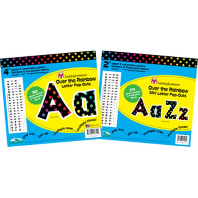 Barker Creek BCP-3506 2 & 4 in. Letter Pop-Outs Set - Over the Rainbow ...
