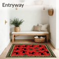 thumbnail image 3 of ODIKA 5'x7' Machine Washable Non-Slip Area Rug, Classic Reindeer with Festive Motifs High Traffic Rug, Red, 742261, 3 of 7