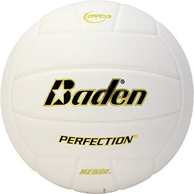 Baden Perfection Leather Volleyball, White