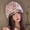 Light pink, variant on Women's Thin Hollow Crochet Knitted Pullover Hat Bohemian Ethnic Style Beaded Tassel Baotou Hat Can Be Weared All Seasons