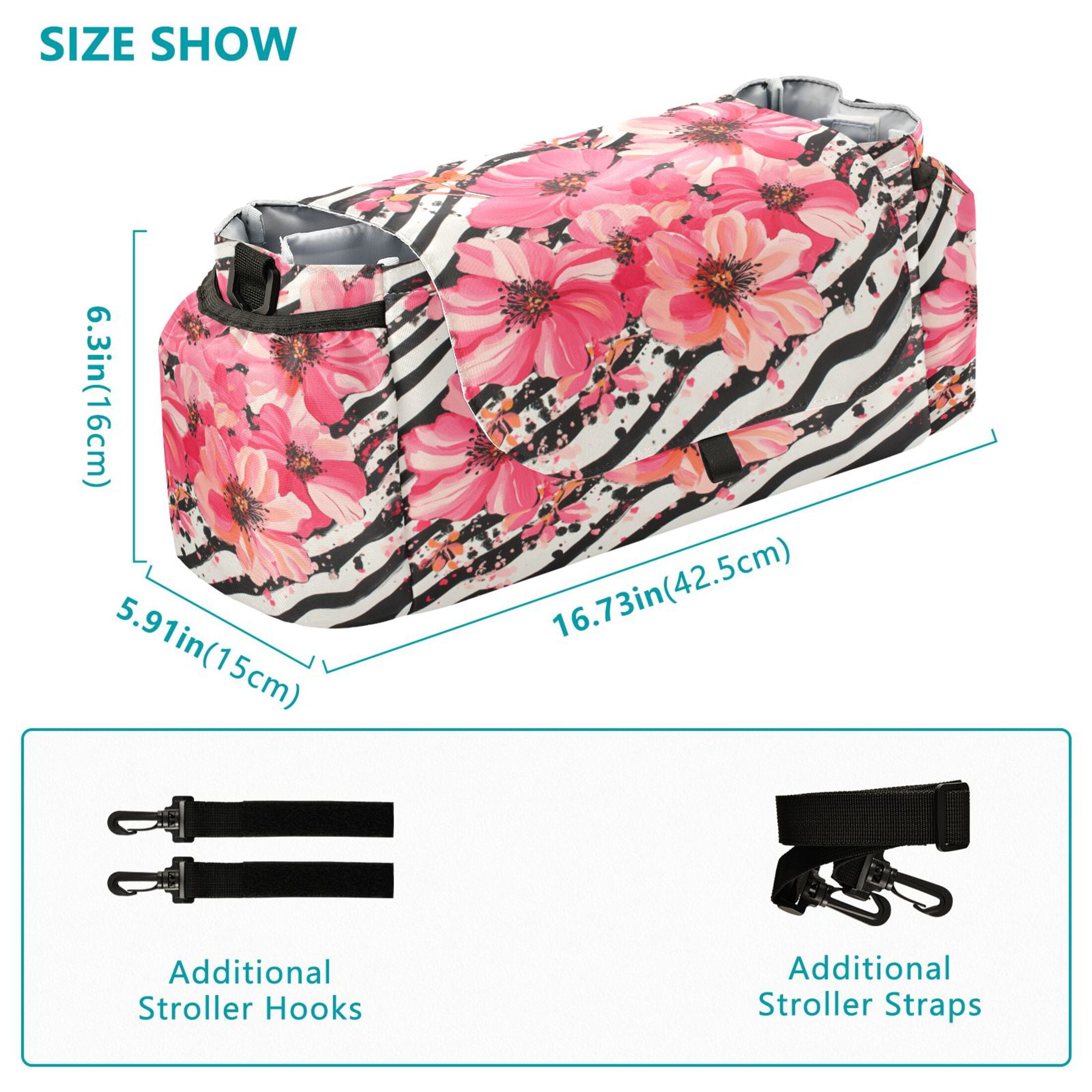 DIXRUYEE Stroller Organizer Blossom Serenade Printed