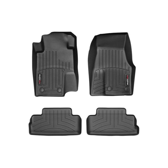 WeatherTech Custom Fit FloorLiners compatible with 2013-2014 Ford Mustang - 1st & 2nd Row (2-pc. Rear Liner), Black