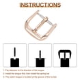 thumbnail image 4 of Uxcell Watch 316 Stainless Steel Polished PVD Buckle, Rose Gold Tone for 12mm Width Watch Bands, 4 of 5