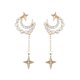 thumbnail image 1 of Pendientes Estrella Luna Mujeres Tendencia de la moda Zircon Oro Borla Pendientes Joyas para Mujer Pendientes para Mujer, 1 of 8