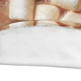 thumbnail image 4 of Drink Round Blanket, Cup of Hot Cocoa Chocolate Flavor Beverage with Mug Marshmallows Gourmet, Cozy Plush for Indoor & Outdoor Use Novelty Joke Gift Idea, 60" Round, Pale Rust Champagne, by Ambesonne, 4 of 6
