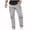 Gray, variant on Npasoilc Cargo Pants for Men Joggers Lightweight Elastic Waist Decorated Zipper Straight-Legs Outdoor Hiking Fitness Casual Trousers with Multi Pockets