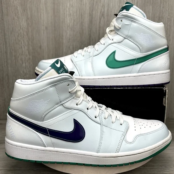 Ni - ke Ni - ke Air Jordan 1 Mid Luka Doncic Mindfulness Pregame Pack White Green Sz 13 NBA