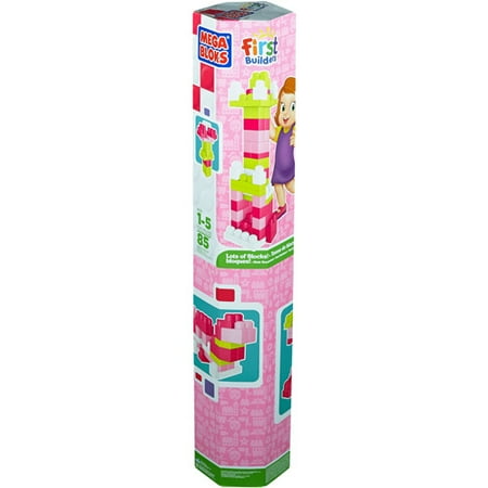 Mega Bloks First Builders Building Set for Girls, 85-Piece Tube