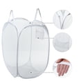 thumbnail image 4 of 1 Pc 50L Folding Laundry Basket Durable Folding Laundry Hamper for Bathroom 22.05"x14.17" White, 4 of 6