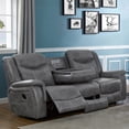 thumbnail image 2 of Conrad Upholstered Padded Arm Motion Sofa Grey, 2 of 12