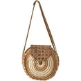 thumbnail image 2 of CoCopeaunt Women Straw Beach Bags Round Summer Shoulder Tote Bag Handwoven Rattan Crossbody Satchel Handbags Purse, 2 of 6