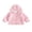 Pink, variant on RUINIXCW Toddler Girl Fall Jacket Flower/Rugby Print Hooded Zipper Long Sleeve Coat