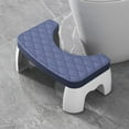 thumbnail image 1 of Feltree Squatting Toilet Stool for Easier Poop, Foldable and Stackable Bathroom Step Stool Fits All Toilets, 6.69 Inch Height Adjustable Posture, Heavy-Duty Non-Slip Plastic Foot Stool, 1 of 8