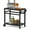 Black/Gunmetal Finish Top, variant on TORVA Patio Pizza Oven Cart PVD Gunmetal Finish Table Top Prep Cart, Patio Grilling Backyard BBQ Grill Carts, Brown