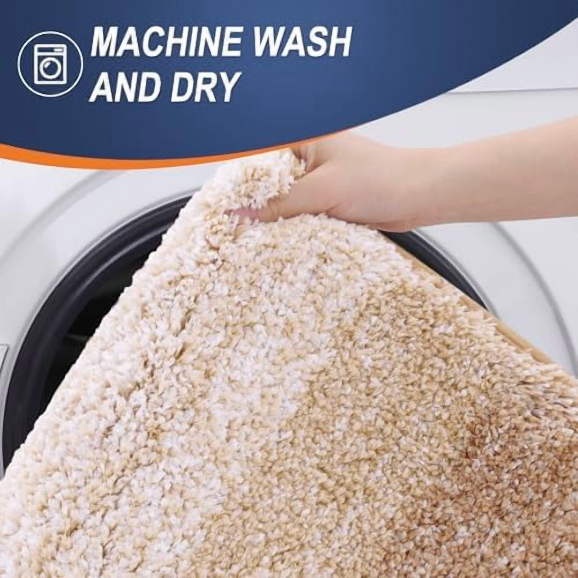Bathroom Rugs Mat 36x24, Extra Soft Absorbent Microfiber Bath Rugs, Rubber Backing, Quick Dry, Machine Washable Bath Mats for Bathroom Floor, Tub and Shower, Home Decor Accessories, Beige