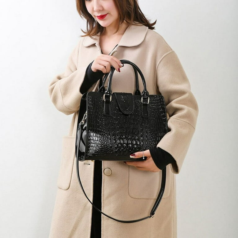 Luxury Womens Bags Designer Crocodile Pattern Leather Shoulder Bag Brand  Women Crossbody Casual Handbag Women Tote Bags Sac