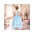 thumbnail image 4 of Sunny Fashion Girls Dress Blue Lace Tulle Layered Elegant Party Wedding Pageant Sleeveless 7 Years, 4 of 6