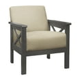 thumbnail image 2 of OakvillePark Rasar Fabric Upholstered Accent Chair, Brown, 2 of 6