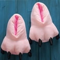 thumbnail image 4 of Soft Plush Slippers, Cartoon Unicorn Stitch Tiger Paw Winter Animal Claw, 4 of 5
