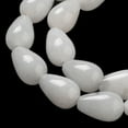 thumbnail image 4 of 2strands Natural White Jade Beads Strands Teardrop 12x8mm Hole: 1.2mm about 33~34pcs/strand 15.16~16.54''(38.5~42cm), 4 of 5