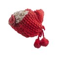 thumbnail image 2 of Top Headwear Floral Knitted Winter Hat - Red, 2 of 3