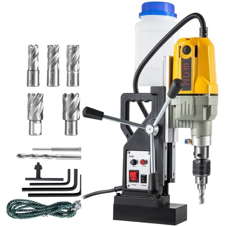 Magnetic Drill, 1100W 1.57\" Boring Diameter, 2697lbf/12000N Portable Electric M